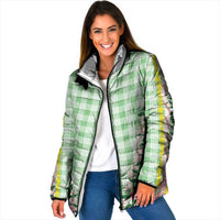 Hawaii Pikake Lokelani Plumeria Lei Padded Jacket Green Palaka Motifs
