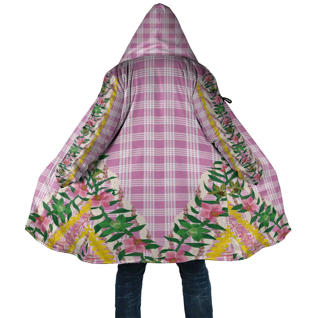 Hawaii Pikake Lokelani Plumeria Lei Cloak Pink Palaka Motifs