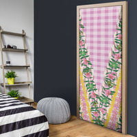 Hawaii Pikake Lokelani Plumeria Lei Door Cover Pink Palaka Motifs