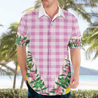 Hawaii Pikake Lokelani Plumeria Lei Hawaiian Shirt Pink Palaka Motifs