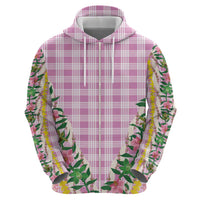 Hawaii Pikake Lokelani Plumeria Lei Hoodie Pink Palaka Motifs LT05 - Polynesian Pride
