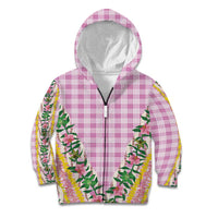 Hawaii Pikake Lokelani Plumeria Lei Kid Hoodie Pink Palaka Motifs