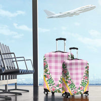 Hawaii Pikake Lokelani Plumeria Lei Luggage Cover Pink Palaka Motifs