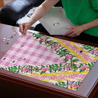 Hawaii Pikake Lokelani Plumeria Lei Puzzle Pink Palaka Motifs
