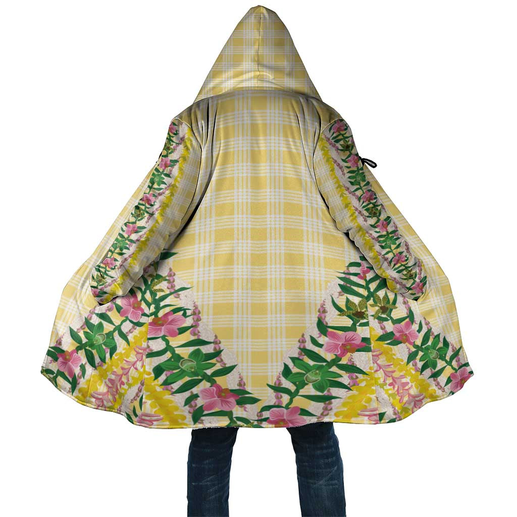 Hawaii Pikake Lokelani Plumeria Lei Cloak Yellow Palaka Motifs