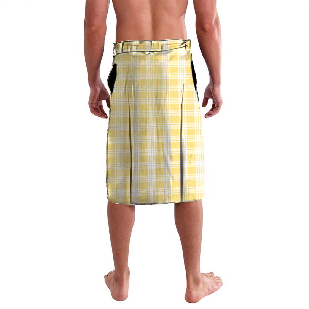 Hawaii Pikake Lokelani Plumeria Lei Lavalava Yellow Palaka Motifs