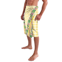 Hawaii Pikake Lokelani Plumeria Lei Lavalava Yellow Palaka Motifs