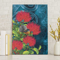 New Zealand Matariki Piwakawaka Canvas Wall Art Maori Koru With Pohutukawa Flowers