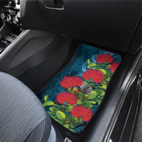 New Zealand Matariki Piwakawaka Car Mats Maori Koru With Pohutukawa Flowers