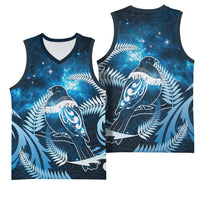 New Zealand Matariki Basketball Jersey Pigeon Kereru Maori Fern Art