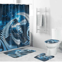 New Zealand Matariki Bathroom Set Pigeon Kereru Maori Fern Art