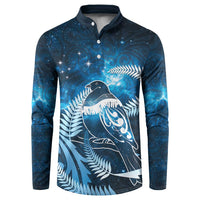 New Zealand Matariki Button Sweatshirt Pigeon Kereru Maori Fern Art