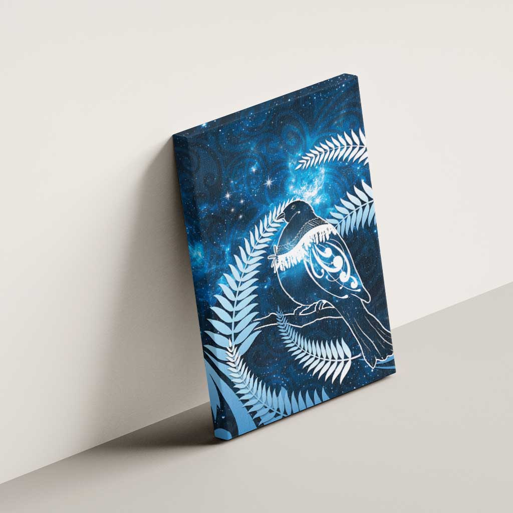 New Zealand Matariki Canvas Wall Art Pigeon Kereru Maori Fern Art