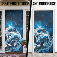 New Zealand Matariki Door Cover Pigeon Kereru Maori Fern Art