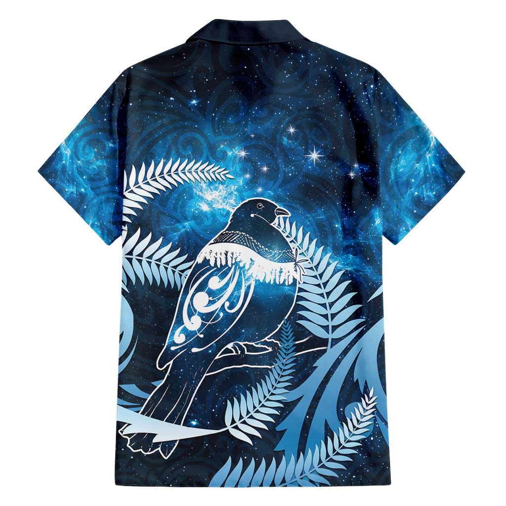 New Zealand Matariki Family Matching Long Sleeve Bodycon Dress and Hawaiian Shirt Pigeon Kereru Maori Fern Art LT05 - Polynesian Pride