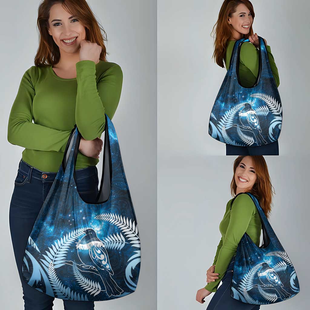 New Zealand Matariki Grocery Bag Pigeon Kereru Maori Fern Art