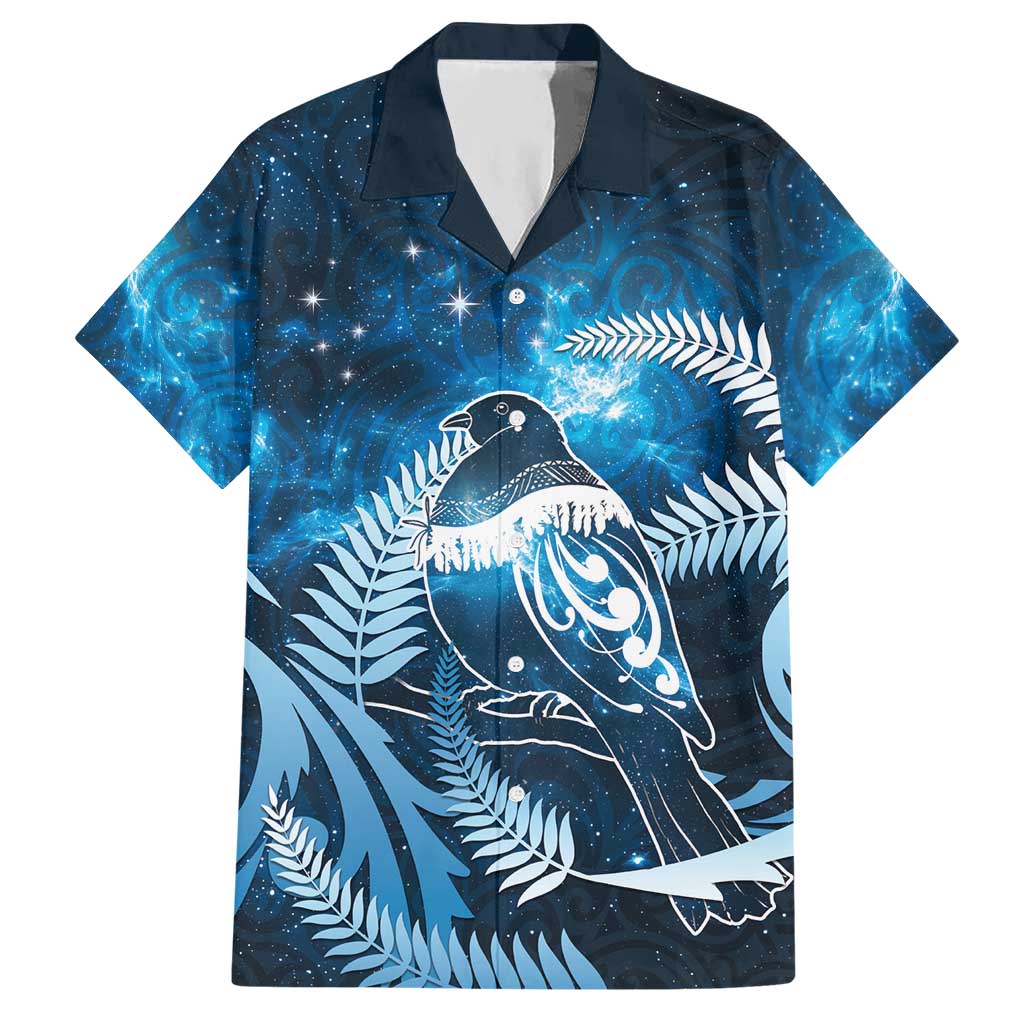 New Zealand Matariki Hawaiian Shirt Pigeon Kereru Maori Fern Art