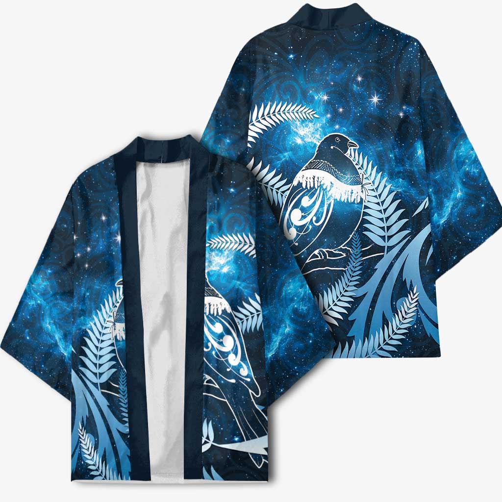 New Zealand Matariki Kimono Pigeon Kereru Maori Fern Art