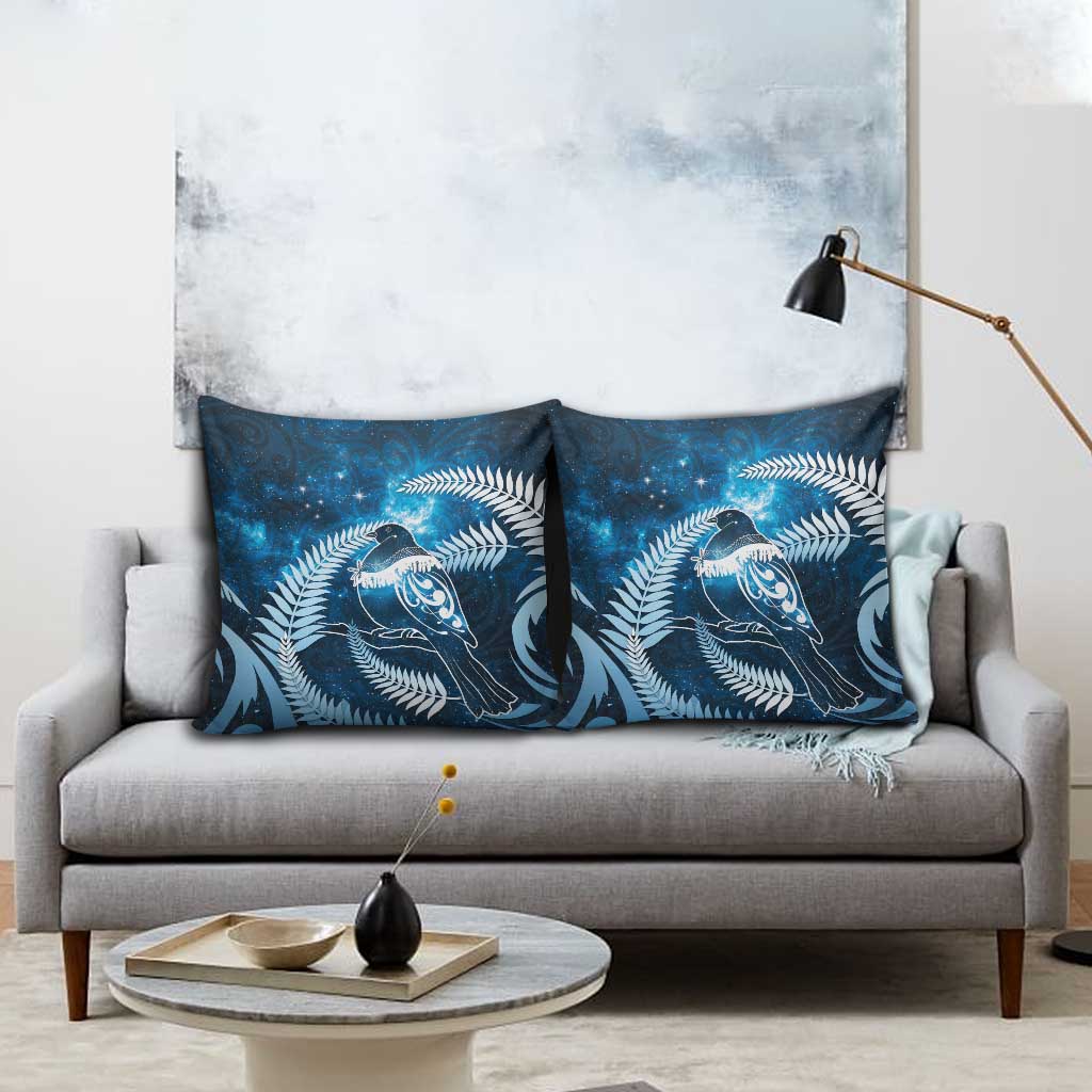 New Zealand Matariki Pillow Cover Pigeon Kereru Maori Fern Art