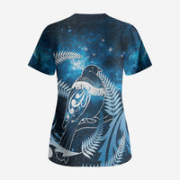 New Zealand Matariki Scrub Top Pigeon Kereru Maori Fern Art LT05 - Polynesian Pride