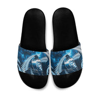New Zealand Matariki Slide Sandals Pigeon Kereru Maori Fern Art