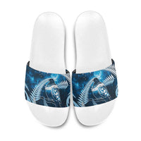 New Zealand Matariki Slide Sandals Pigeon Kereru Maori Fern Art