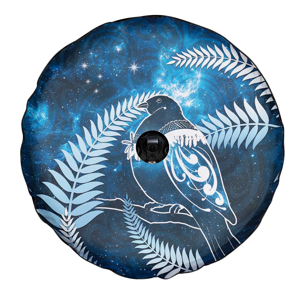 New Zealand Matariki Spare Tire Cover Pigeon Kereru Maori Fern Art