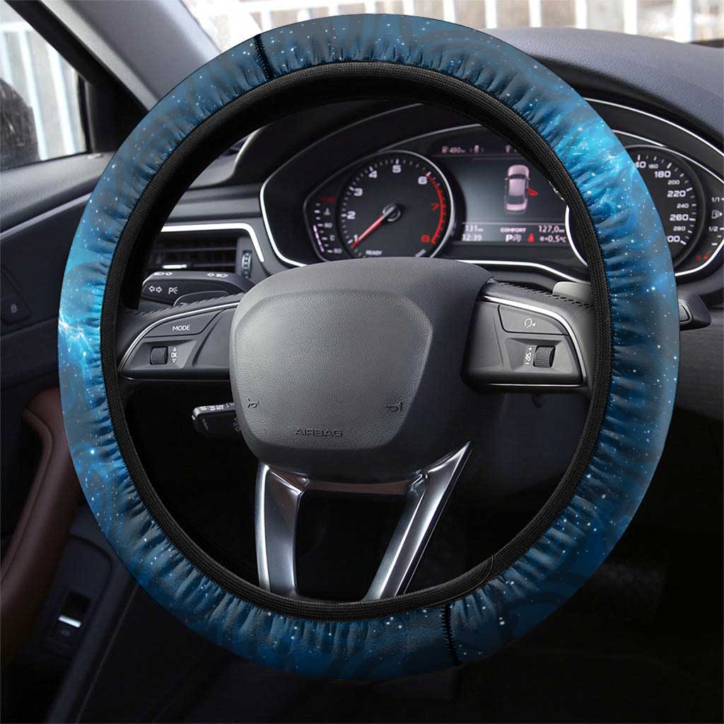 New Zealand Matariki Steering Wheel Cover Pigeon Kereru Maori Fern Art