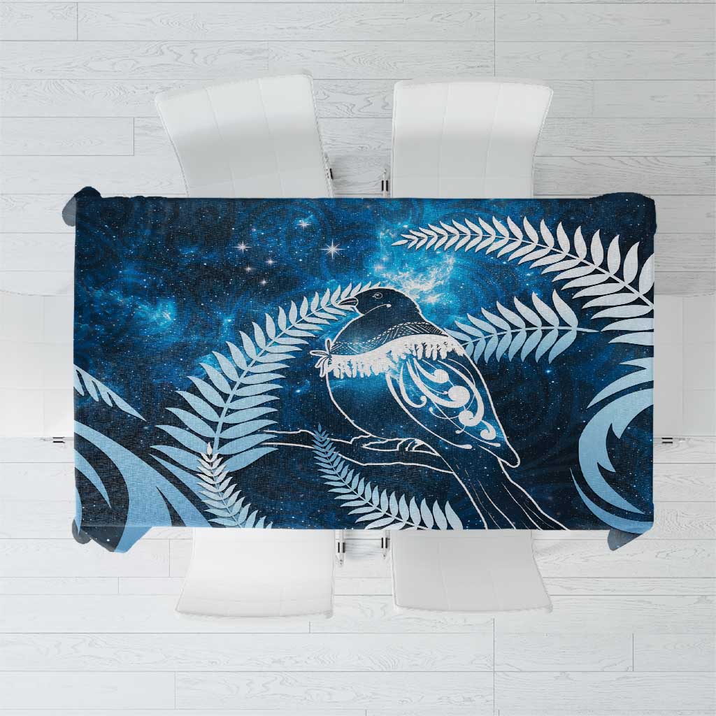 New Zealand Matariki Tablecloth Pigeon Kereru Maori Fern Art LT05 Blue - Polynesian Pride