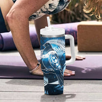 New Zealand Matariki Tumbler With Handle Pigeon Kereru Maori Fern Art