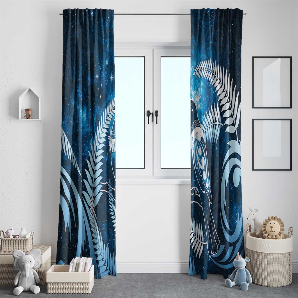 New Zealand Matariki Window Curtain Pigeon Kereru Maori Fern Art