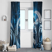 New Zealand Matariki Window Curtain Pigeon Kereru Maori Fern Art