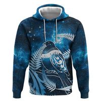 New Zealand Matariki Zip Hoodie Pigeon Kereru Maori Fern Art