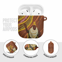 Hawaii King Kamehameha AirPods Case Hawaiian Kakau Pattern With Leis