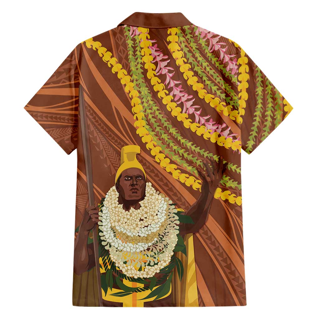 Hawaii King Kamehameha Family Matching Mermaid Dress and Hawaiian Shirt Hawaiian Kakau Pattern With Leis LT05 - Polynesian Pride