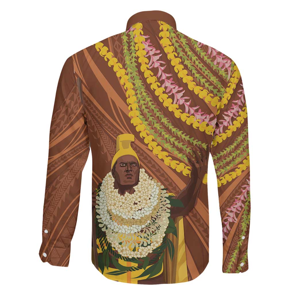 Hawaii King Kamehameha Family Matching Mermaid Dress and Hawaiian Shirt Hawaiian Kakau Pattern With Leis LT05 - Polynesian Pride