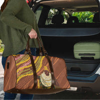 Hawaii King Kamehameha Travel Bag Hawaiian Kakau Pattern With Leis