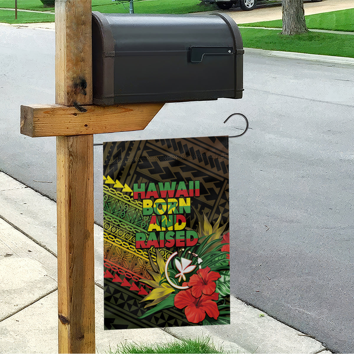 Hawaii Born and Raised Garden Flag Kanaka Maoli Flag Day