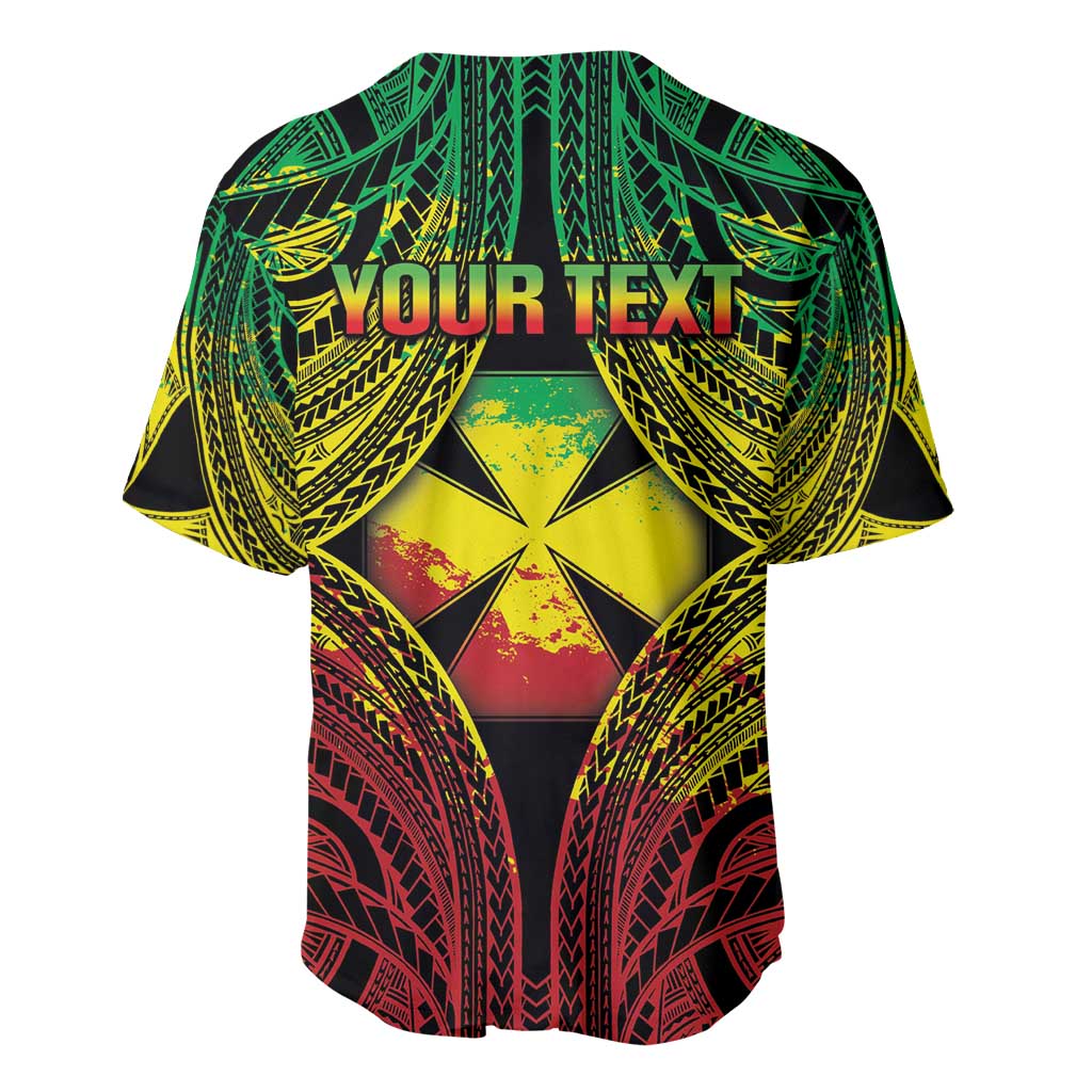 Personalised Wallis and Futuna Territory Day Baseball Jersey Polynesian Pattern Simple Style