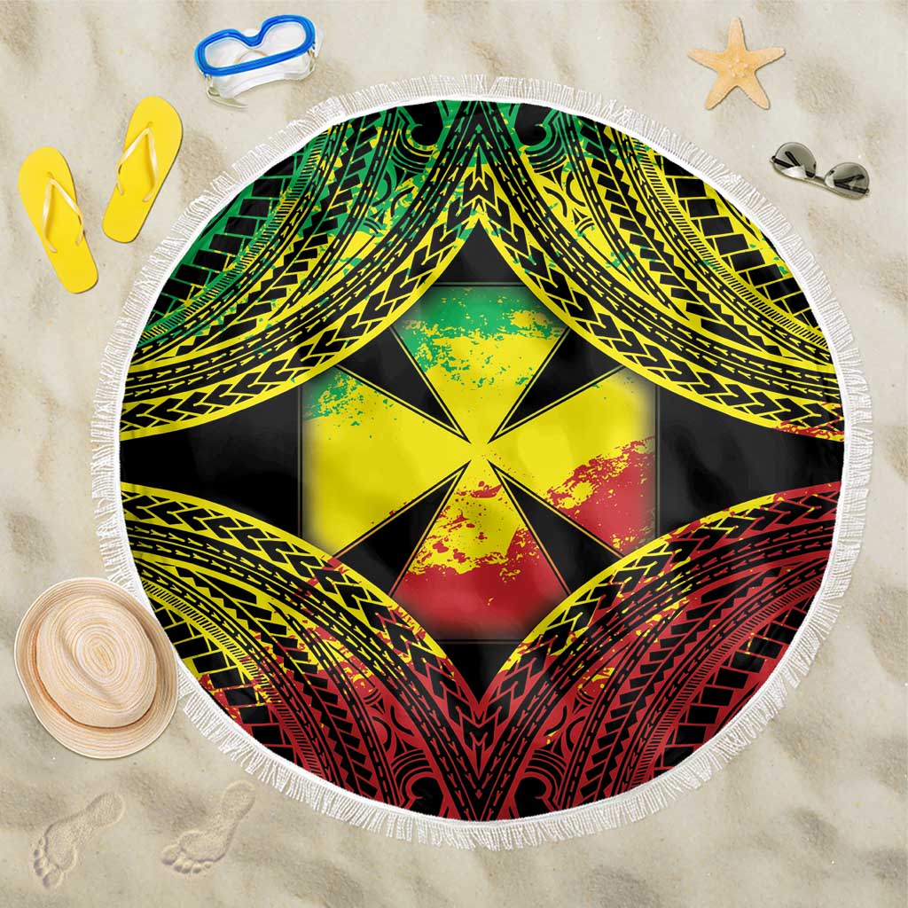 Wallis and Futuna Territory Day Beach Blanket Polynesian Pattern Simple Style