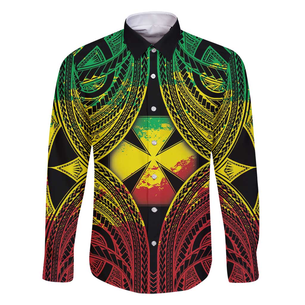 Personalised Wallis and Futuna Territory Day Family Matching Tank Maxi Dress and Hawaiian Shirt Polynesian Pattern Simple Style