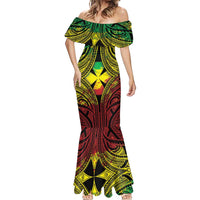 Personalised Wallis and Futuna Territory Day Mermaid Dress Polynesian Pattern Simple Style