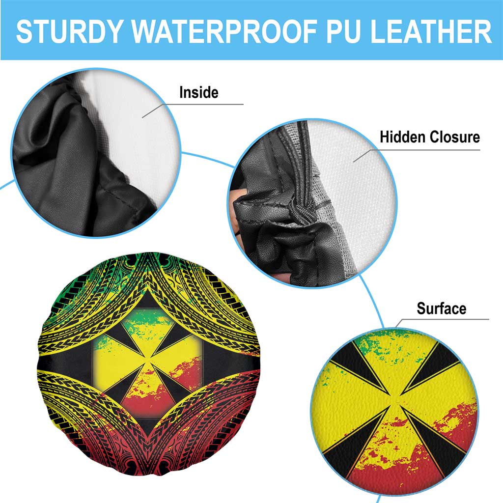 Wallis and Futuna Territory Day Spare Tire Cover Polynesian Pattern Simple Style