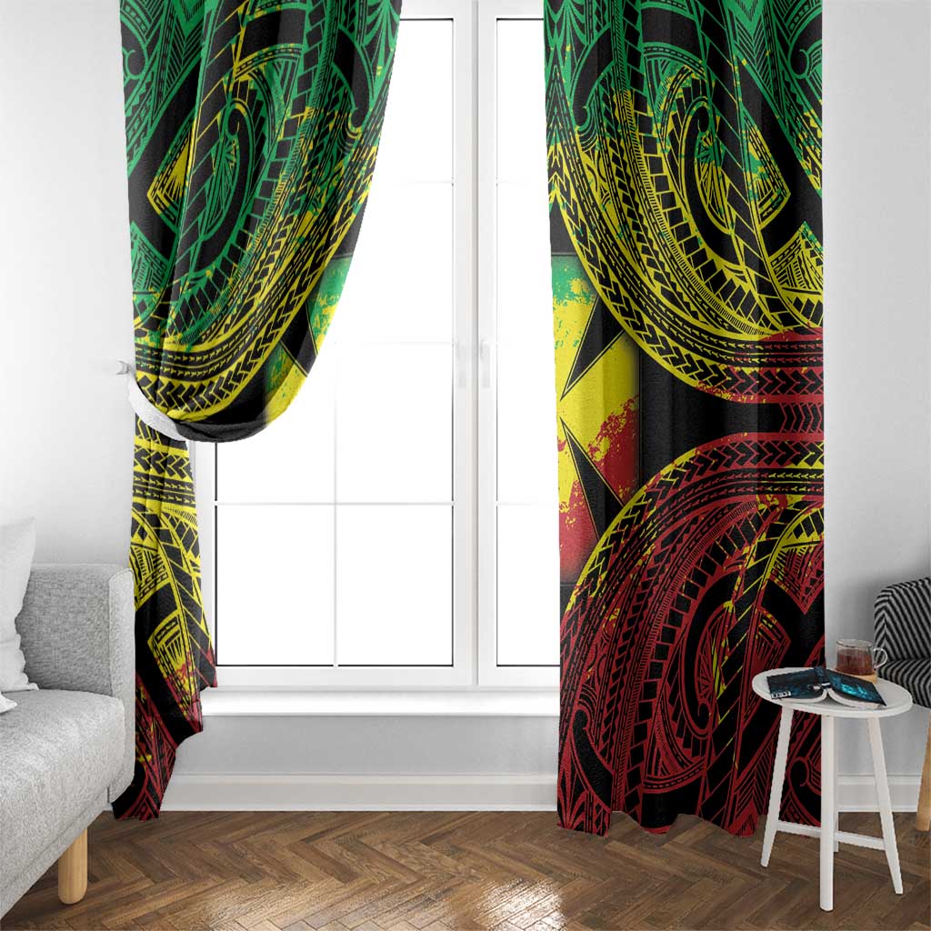 Wallis and Futuna Territory Day Window Curtain Polynesian Pattern Simple Style