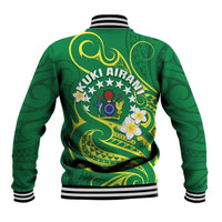 Cook Islands Happy Constitution Day Baseball Jacket Pattern Tribal Art