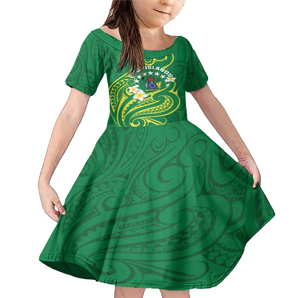 Cook Islands Happy Constitution Day Family Matching Mermaid Dress and Hawaiian Shirt Pattern Tribal Art