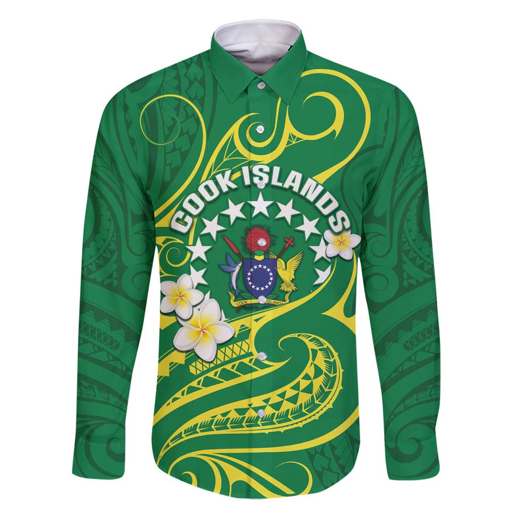 Cook Islands Happy Constitution Day Family Matching Mermaid Dress and Hawaiian Shirt Pattern Tribal Art