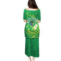 Cook Islands Happy Constitution Day Family Matching Puletasi and Hawaiian Shirt Pattern Tribal Art