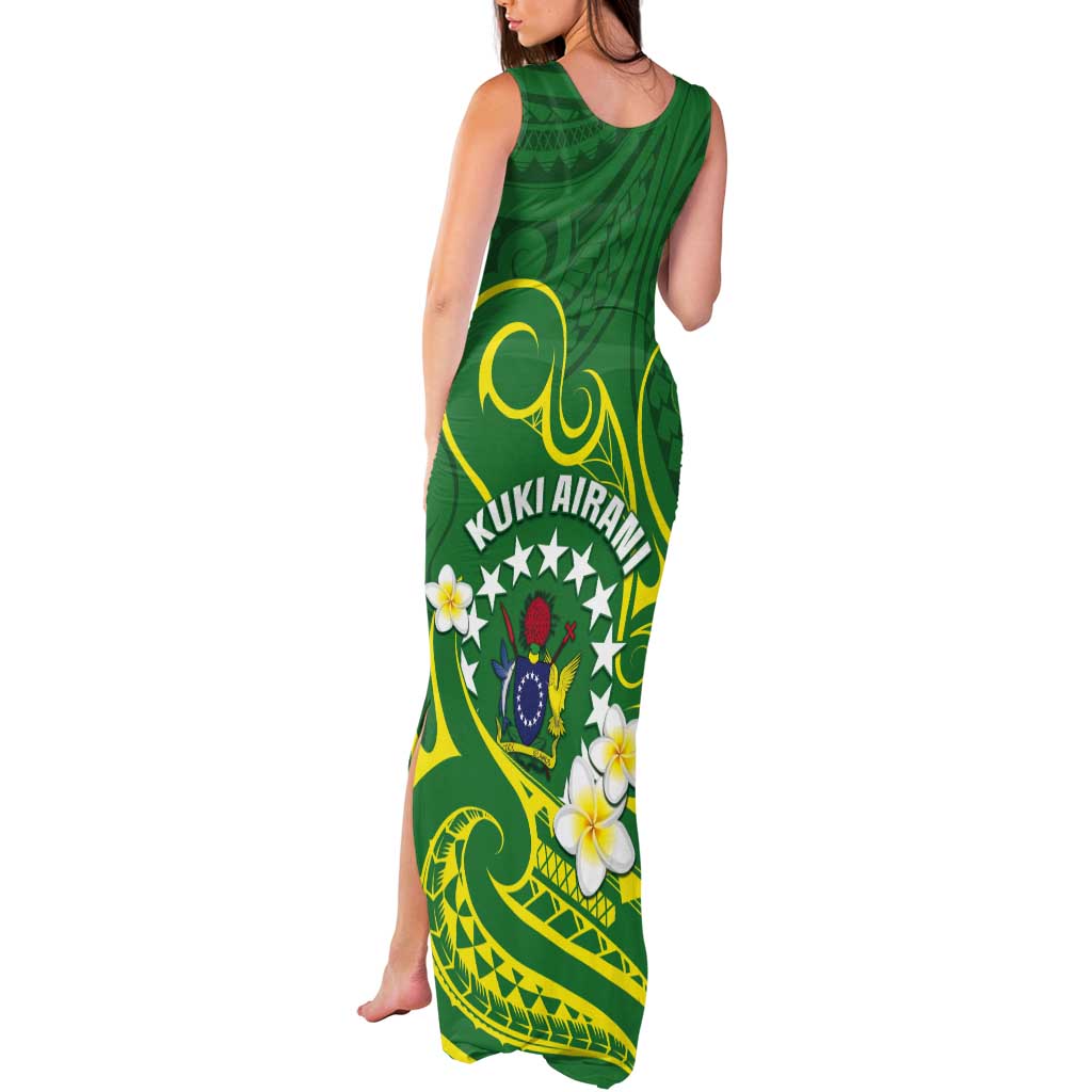 Cook Islands Happy Constitution Day Tank Maxi Dress Pattern Tribal Art