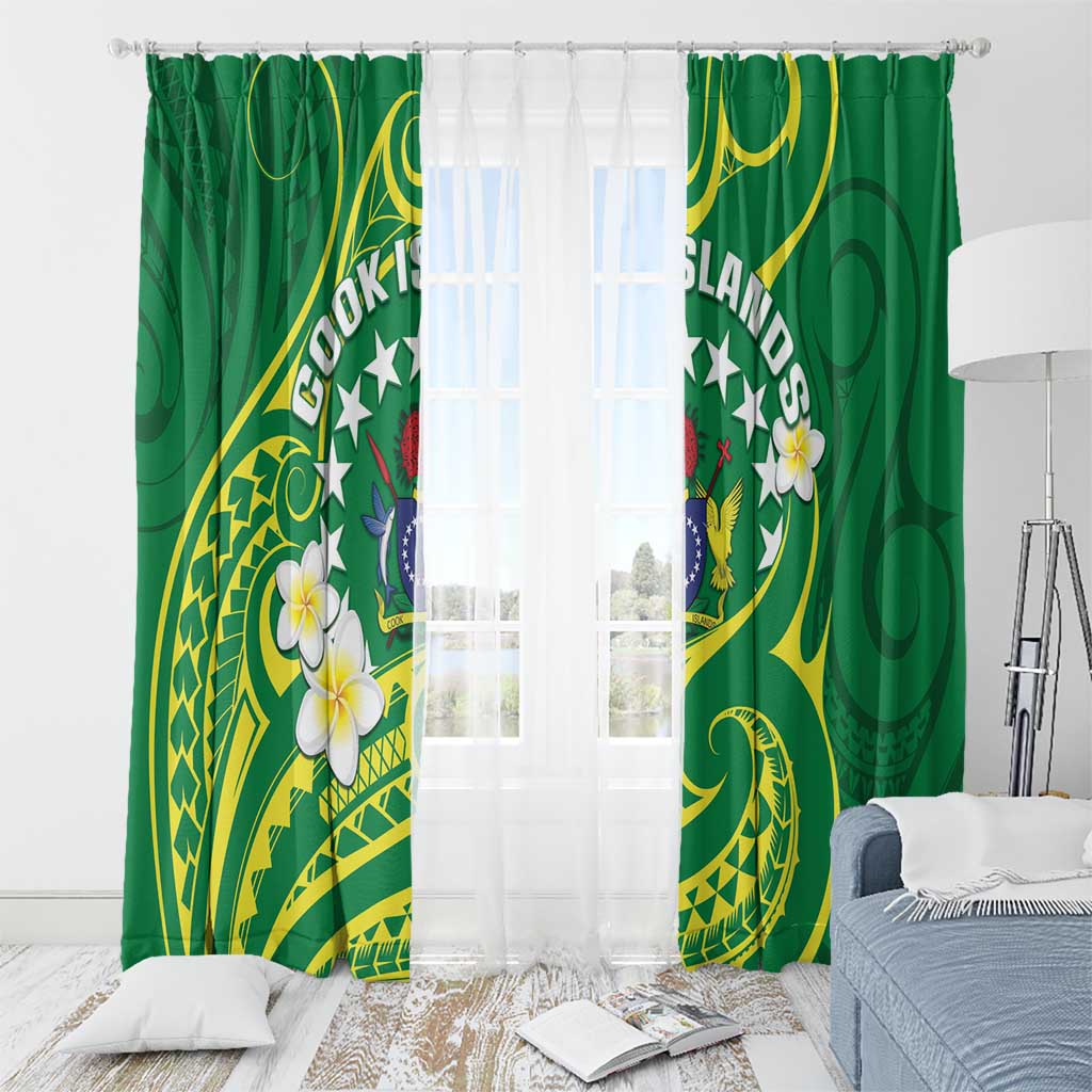 Cook Islands Happy Constitution Day Window Curtain Pattern Tribal Art